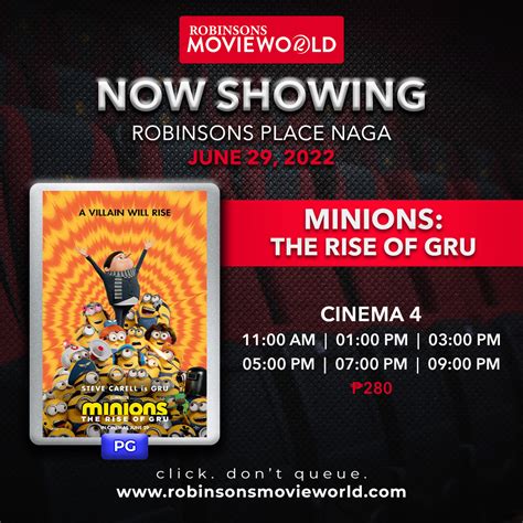 robinsons naga cinema schedule tomorrow|Robinsons Movieworld.